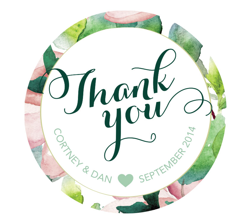 Rustic wedding thank you tags